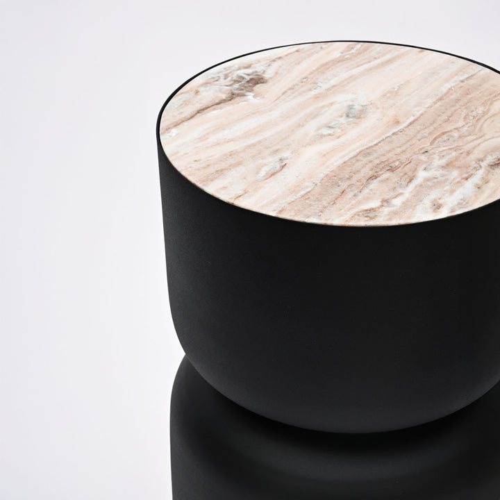 Drum Table with Marble top