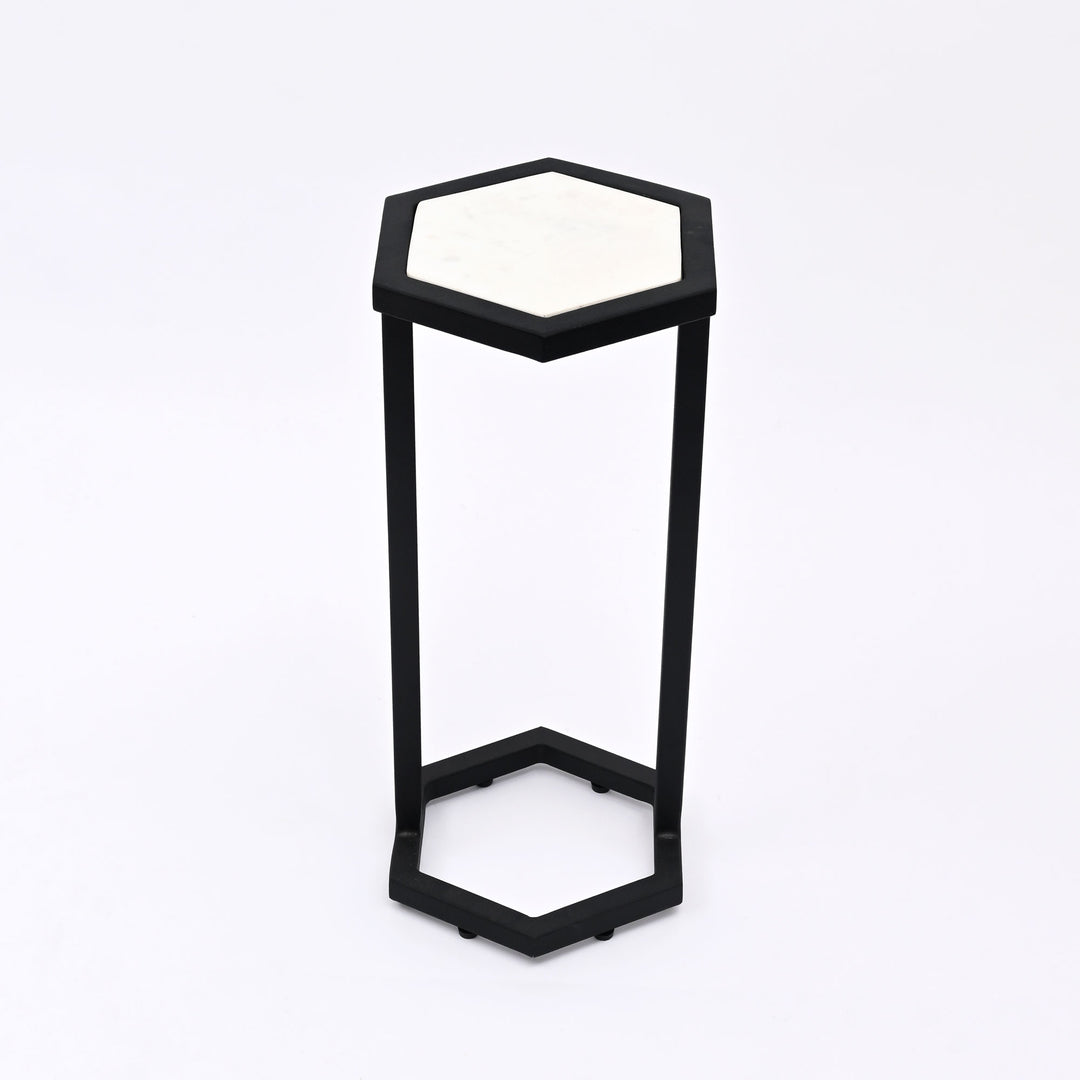 Hexaognal Marble Table  Small Set of 2