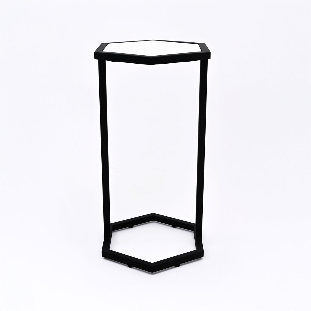 Hexaognal Marble Table  Small Set of 2