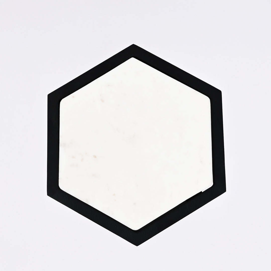 Hexaognal Marble Table  Small Set of 2