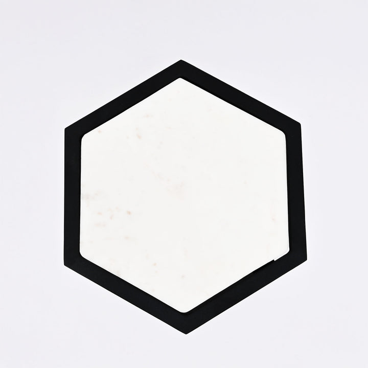 Hexaognal Marble Table  Small Set of 2