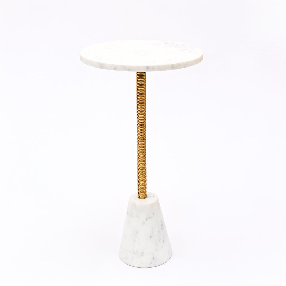 Marble Drink Table with Cone Marble Base