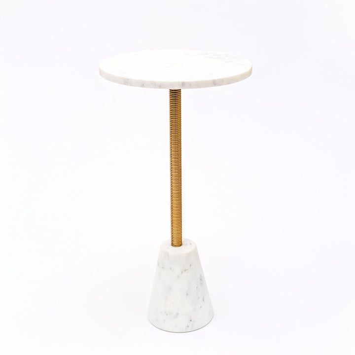 Marble Drink Table with Cone Marble Base