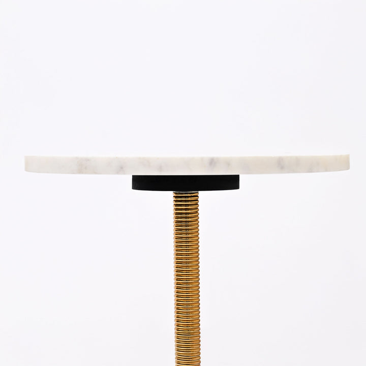 Marble Drink Table with Cone Marble Base