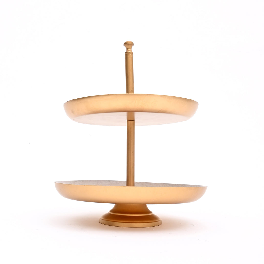 2-Tier Cake Stand – Metal Dessert Display Stand for Parties & Events