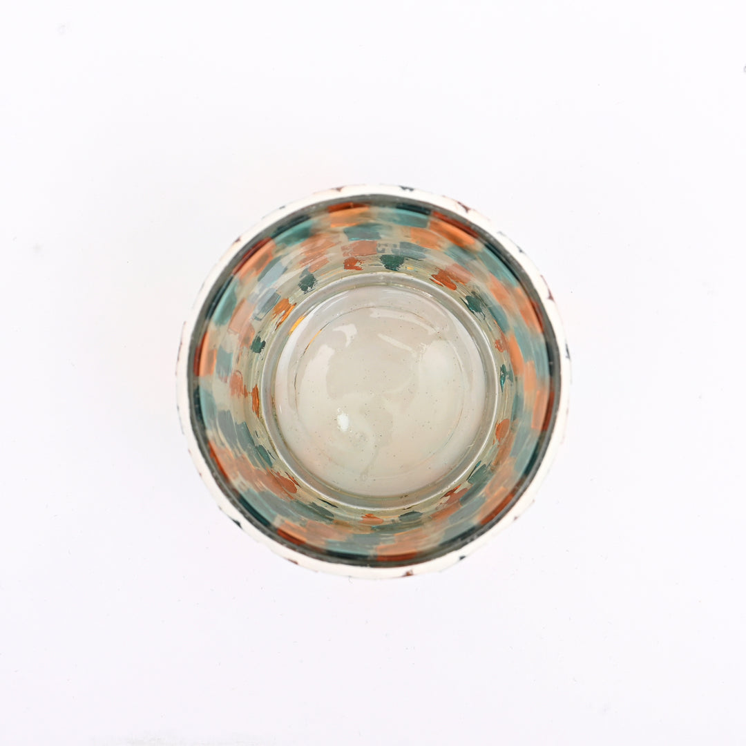 Portacandela Votivo in Vetro Mosaico Rotondo – Portacandela Decorativo Artigianale per Tealight