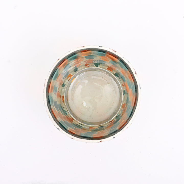 Portacandela Votivo in Vetro Mosaico Rotondo – Portacandela Decorativo Artigianale per Tealight
