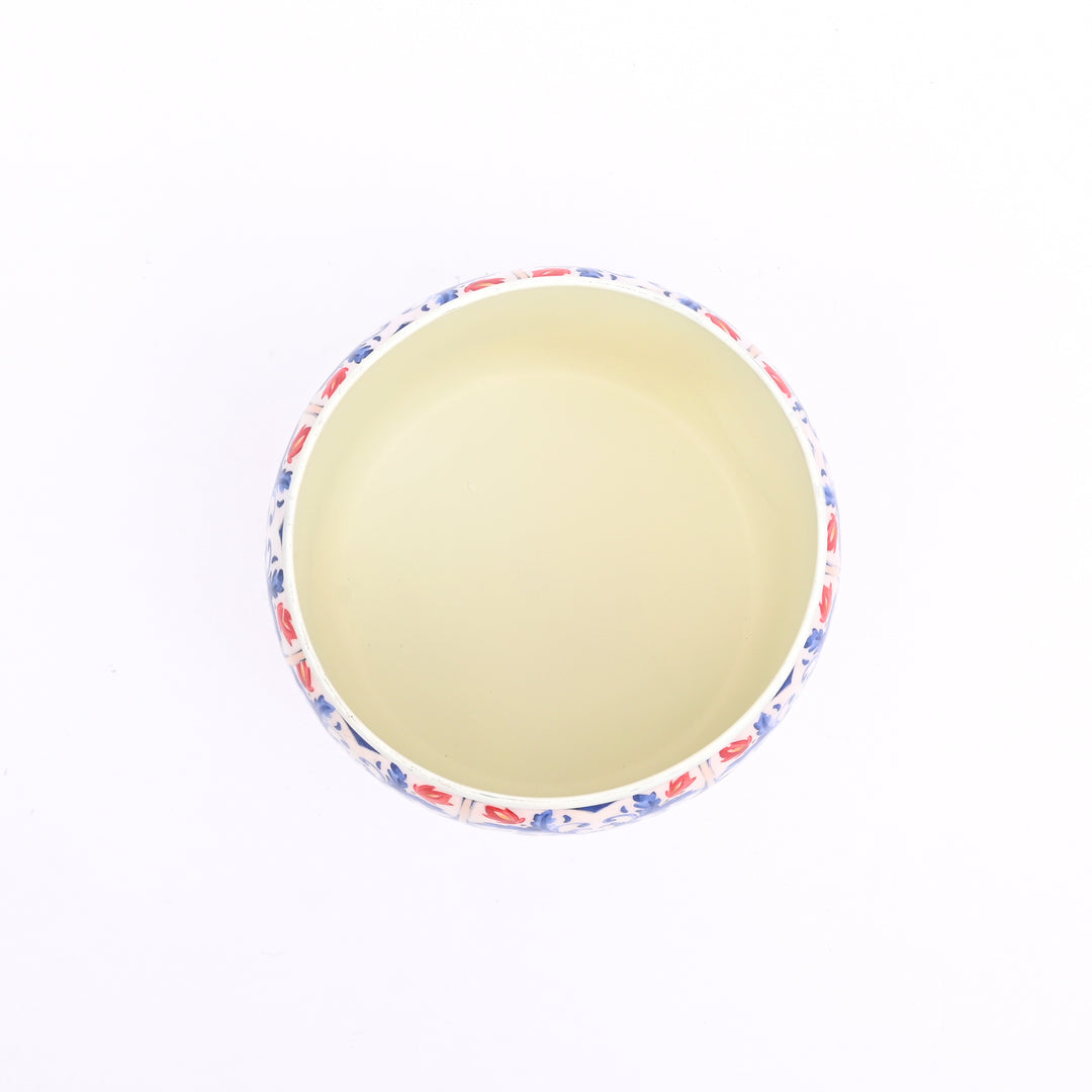 Maceta redonda grande con flores – Maceta decorativa para jardín y hogar