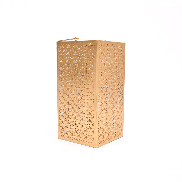Metal Jali Lantern with Handle – Vintage Hanging Candle Holder