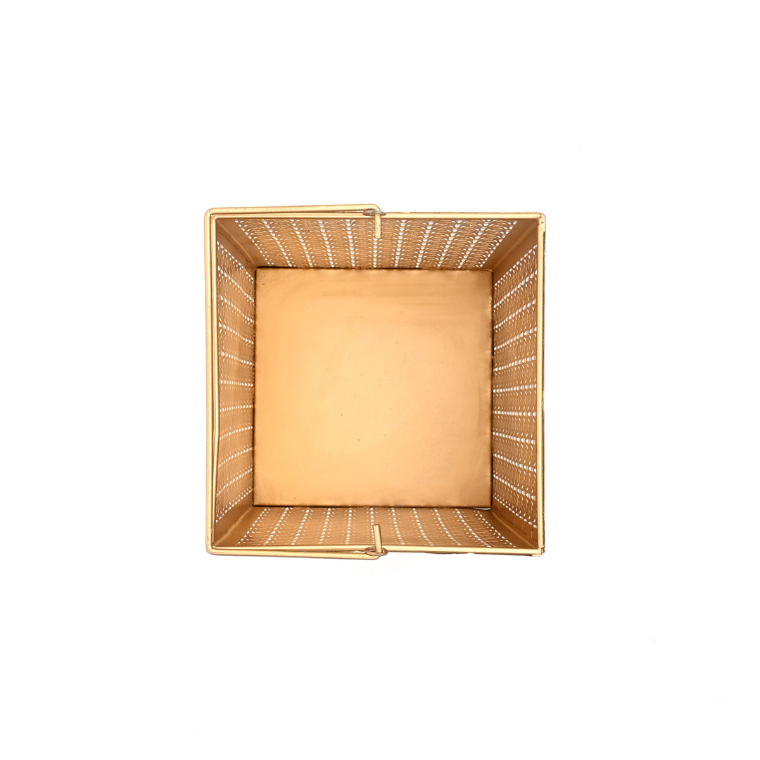 Metal Jali Lantern with Handle – Vintage Hanging Candle Holder