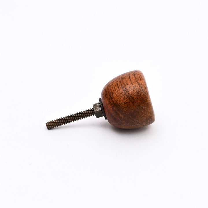 Brown Acorn Mango Wood Cabinet Knobs Set of 6