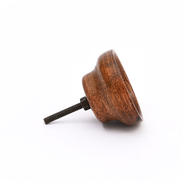 Ensemble de 6 boutons d'armoire en bois Brown Hollow