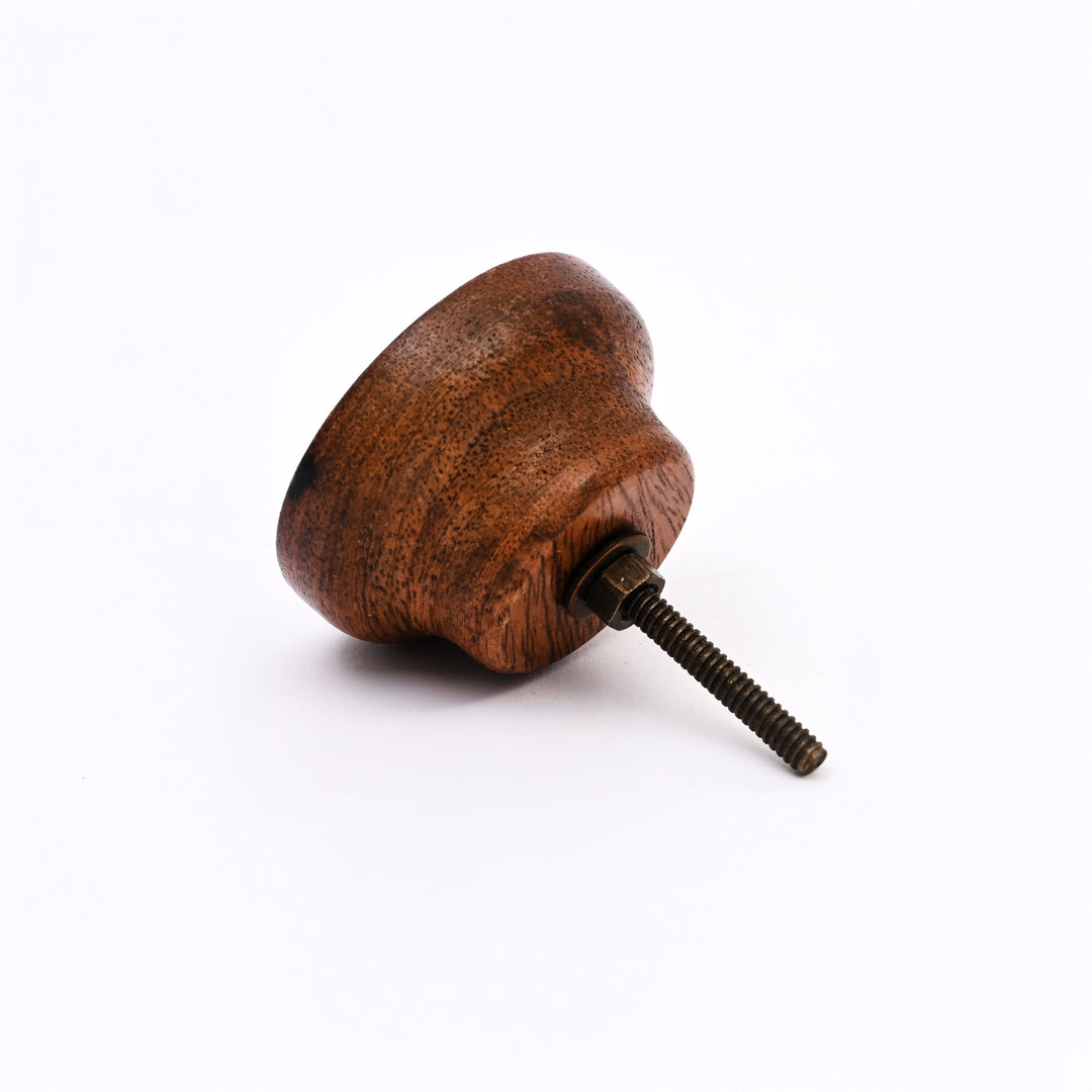 Ensemble de 6 boutons d'armoire en bois Brown Hollow