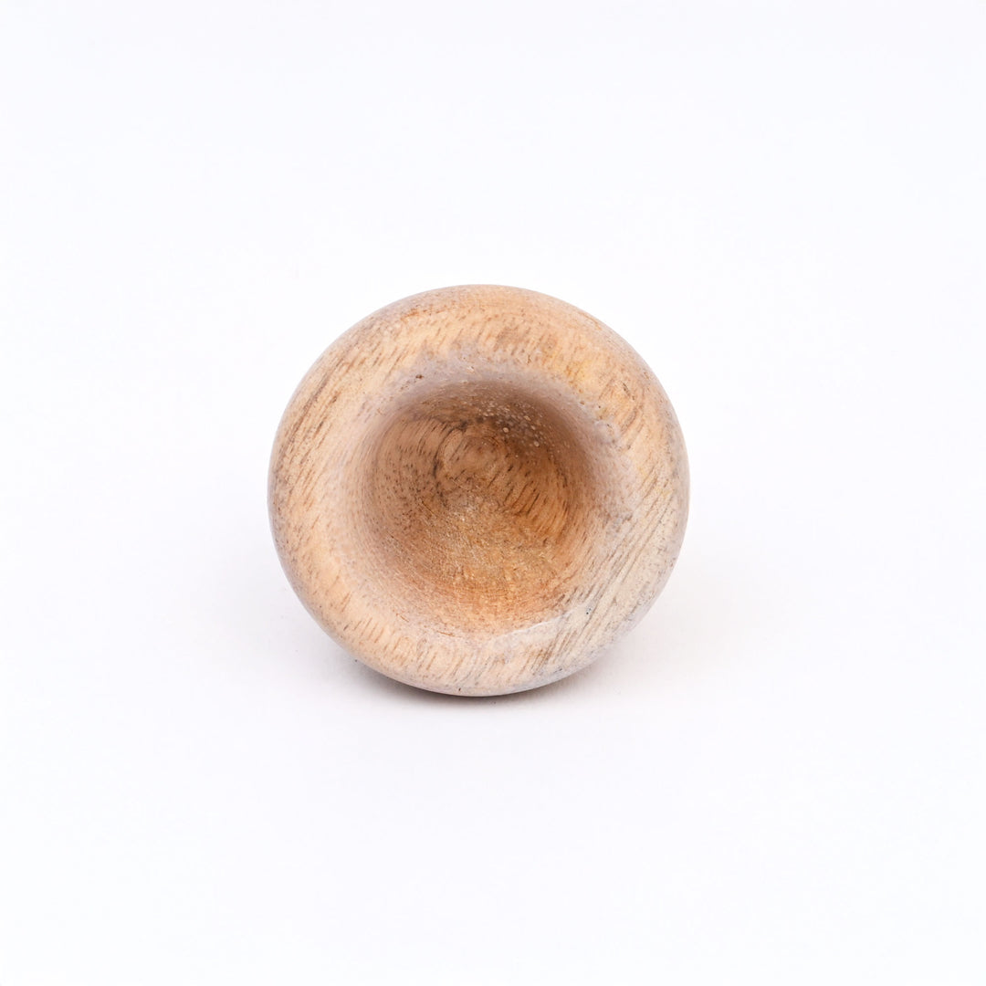 Grey Hollow Mango Wood Knobs Set of 6