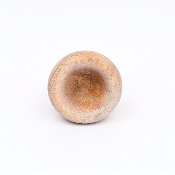 Grey Hollow Mango Wood Knobs Set of 6