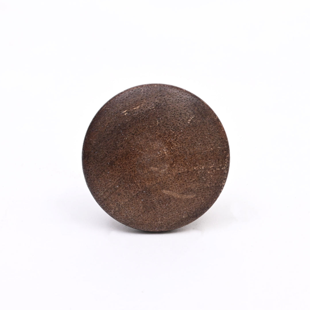 Ensemble de 6 boutons classiques en bois marron en bois de manguier