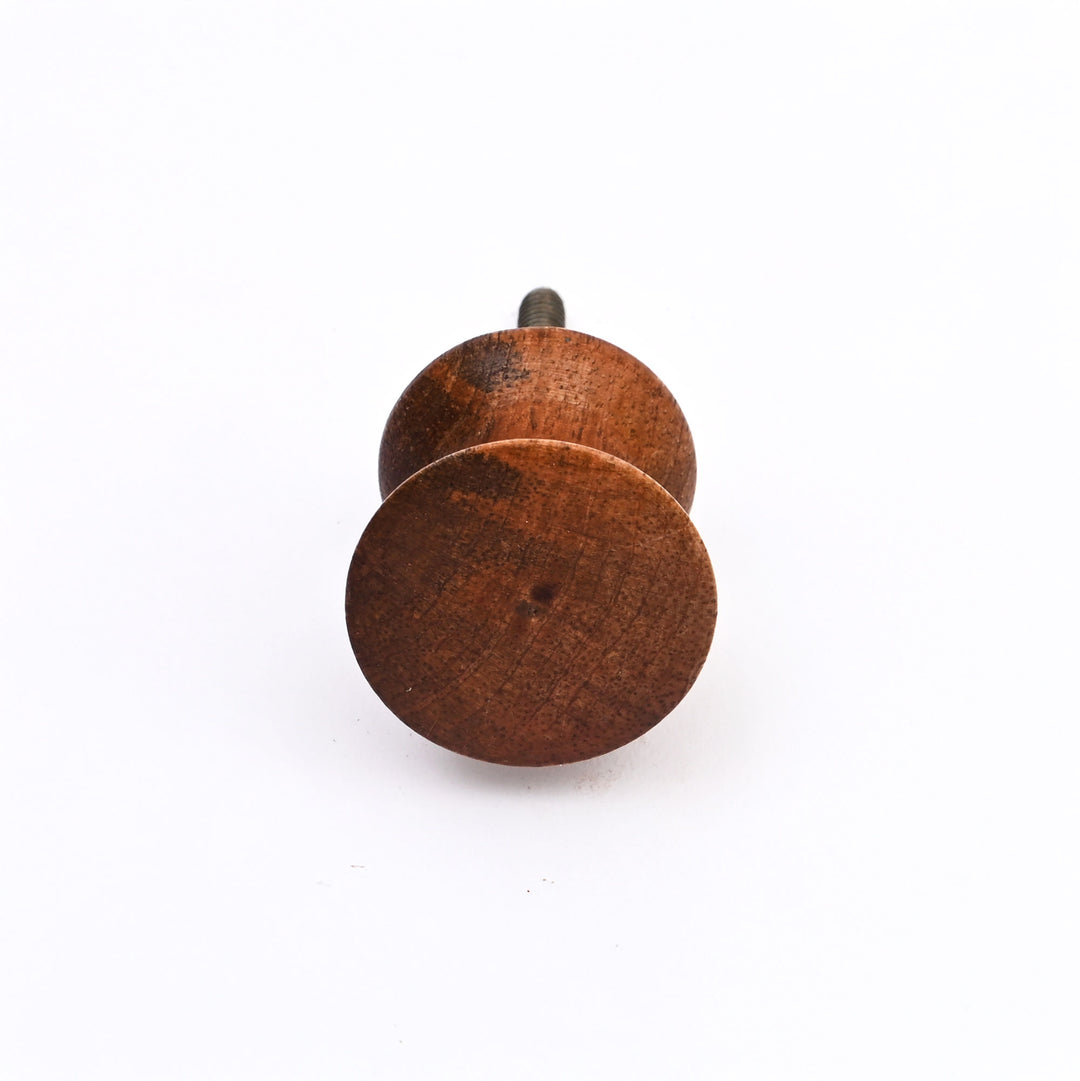 Boutons de tiroir d'armoire en bois avec punaise marron, lot de 6