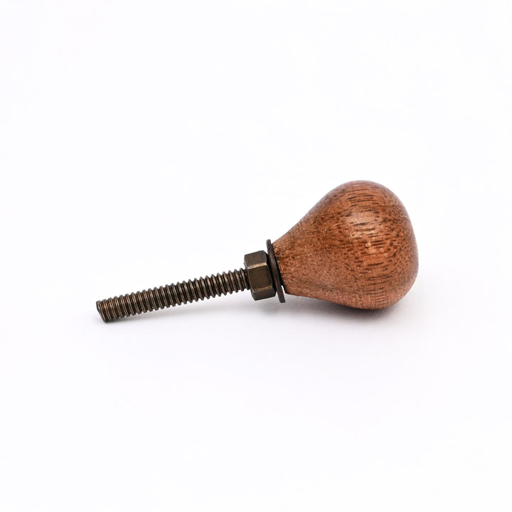 Ensemble de 6 boutons de placard petits en fer et bois de manguier brun rustique