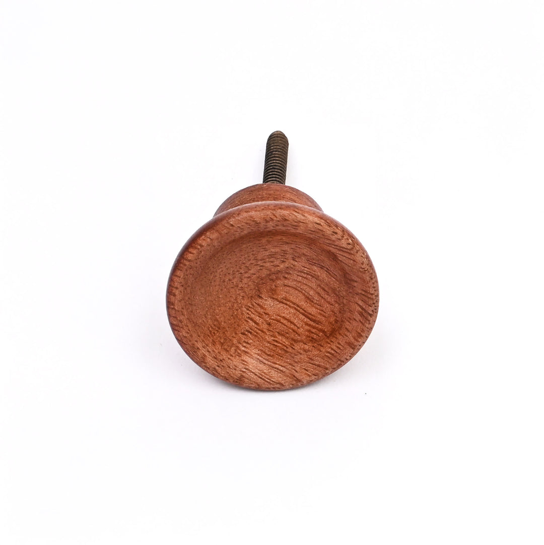 Brown Layered Mango Wood Knobs Set of 6