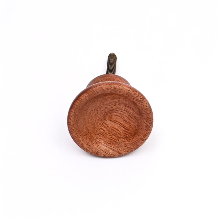 Brown Layered Mango Wood Knobs Set of 6