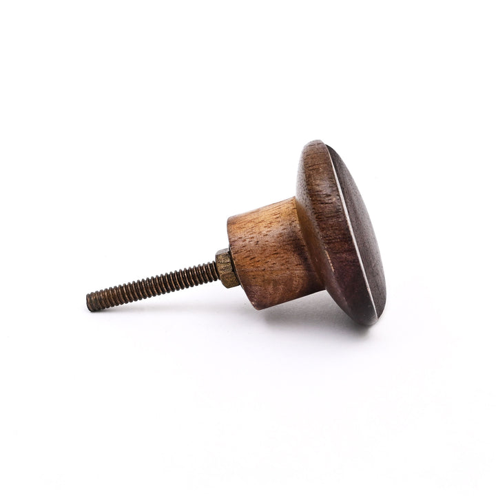 Ensemble de 6 boutons de tiroir en bois moderne marron