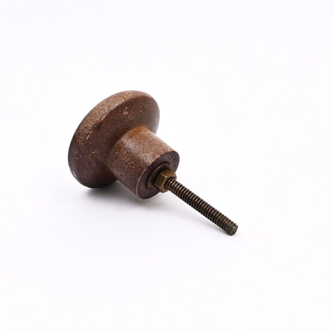 Ensemble de 6 boutons de tiroir en bois moderne marron