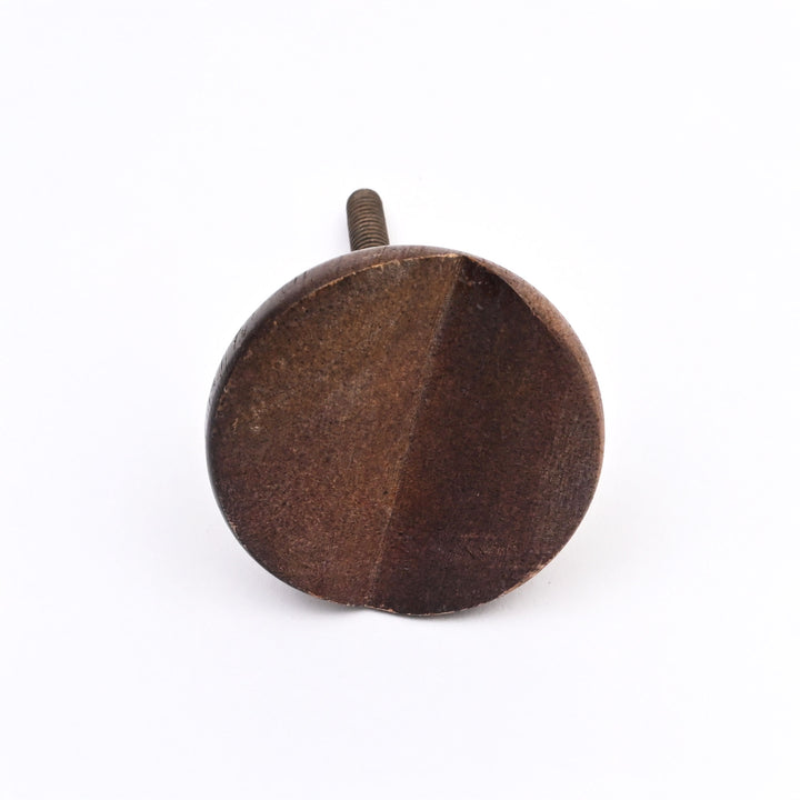 Ensemble de 6 boutons de tiroir en bois moderne marron