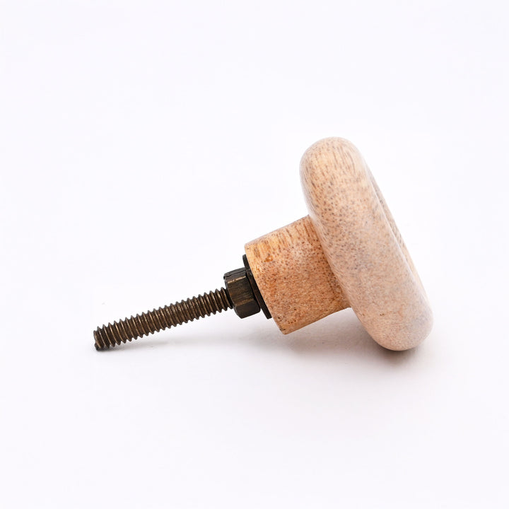 Boutons d'armoire en bois gris Donut ensemble de 6