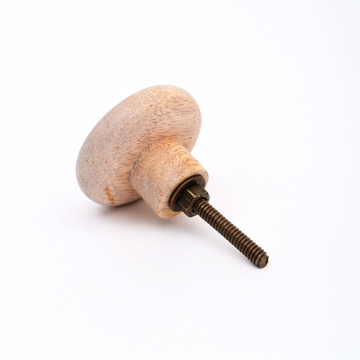 Boutons d'armoire en bois gris Donut ensemble de 6