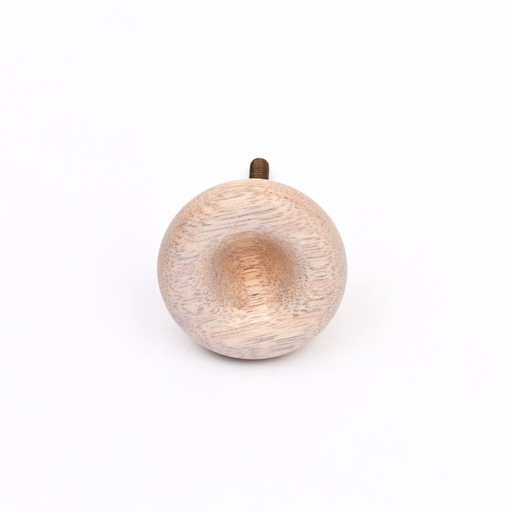 Boutons d'armoire en bois gris Donut ensemble de 6