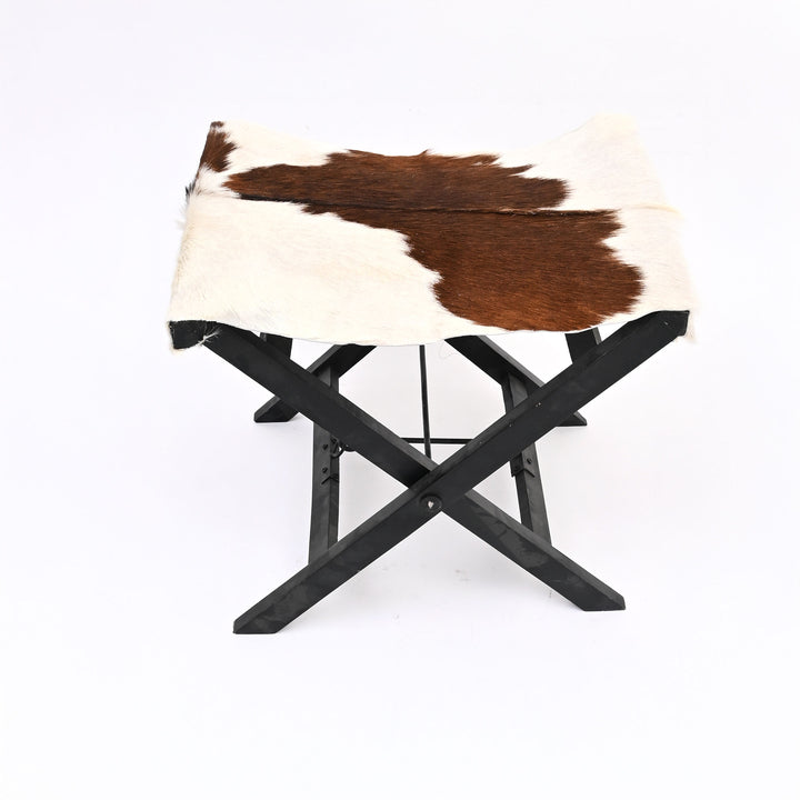 Sgabello da campeggio pieghevole Hairon pelle legno