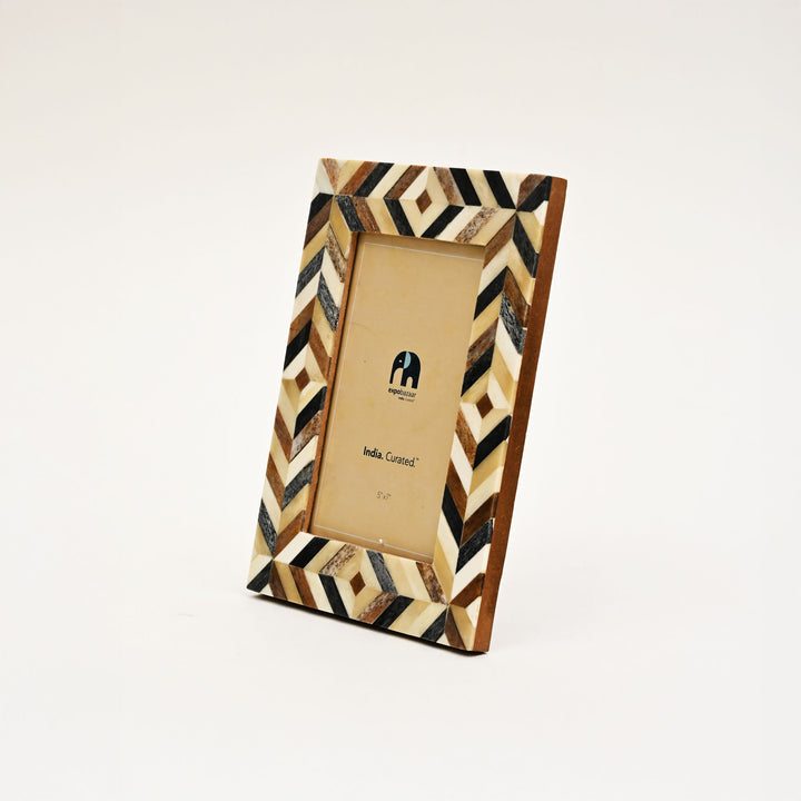 Brick Pattern Inlay Photo Frame – 5x7 inches