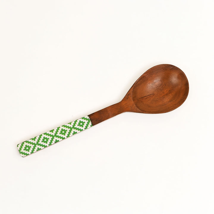 Wooden Paper Print Salad Server
