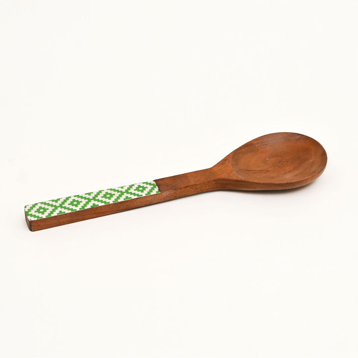 Wooden Paper Print Salad Server