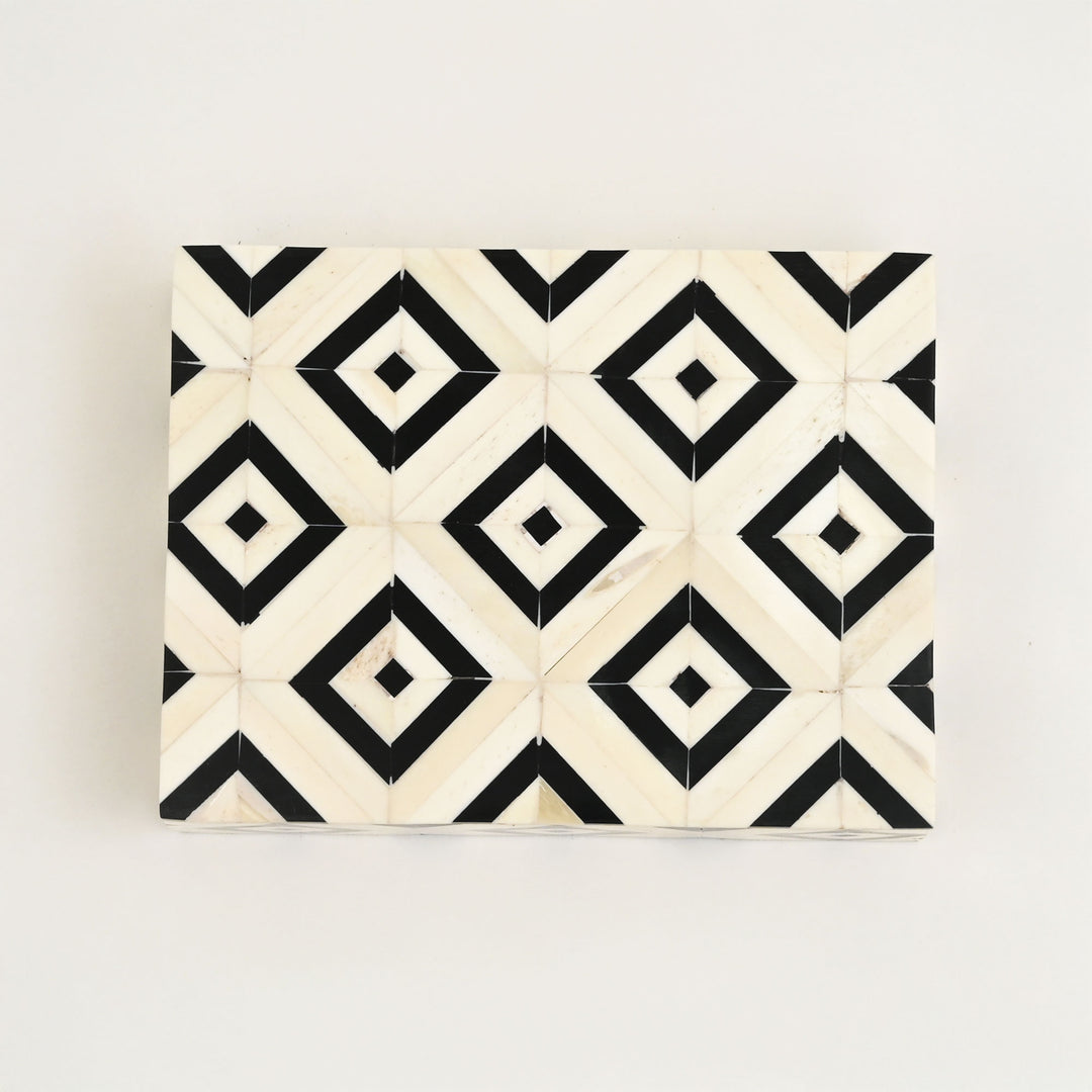 Geometric Bone Inlay Card Box