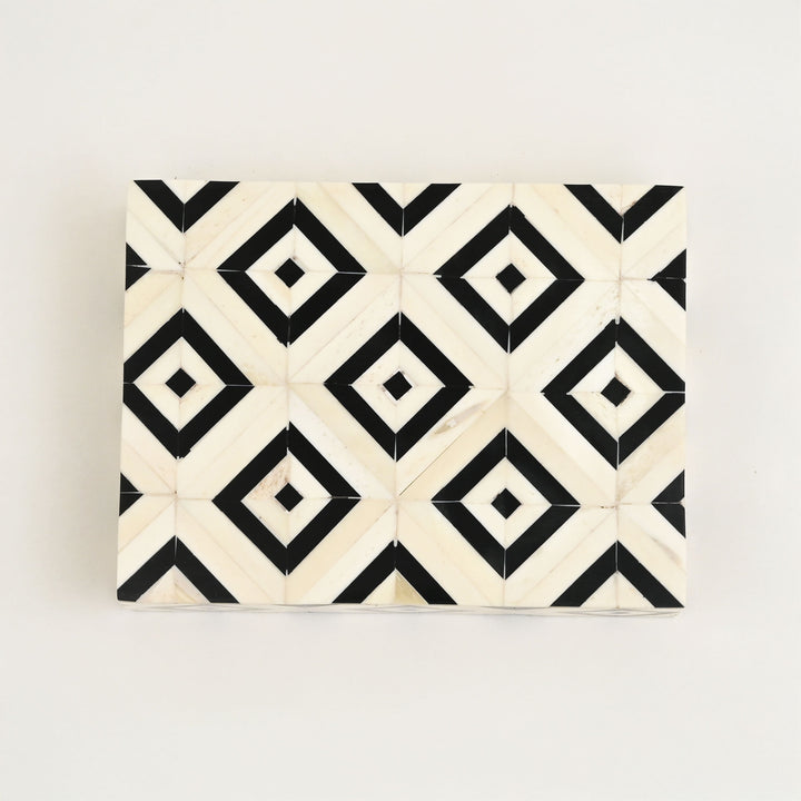Geometric Bone Inlay Card Box