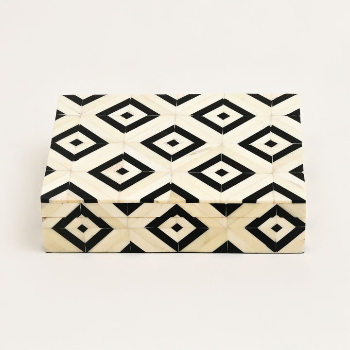 Geometric Bone Inlay Card Box