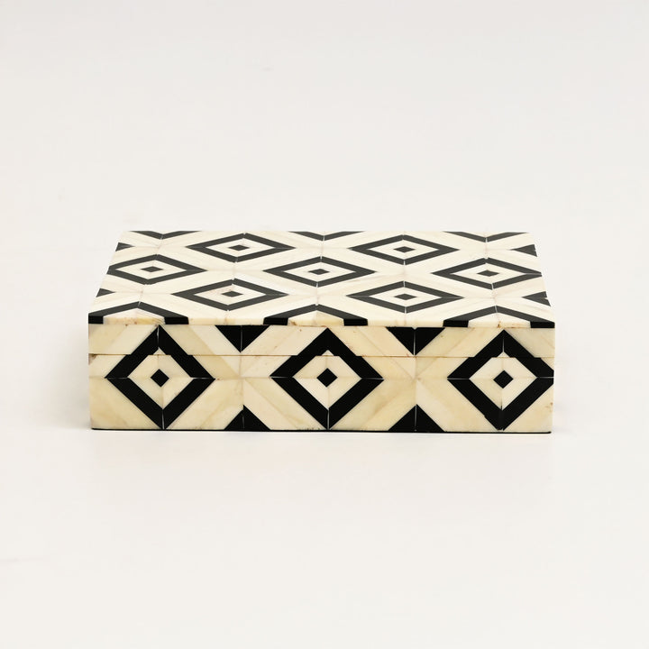 Geometric Bone Inlay Card Box