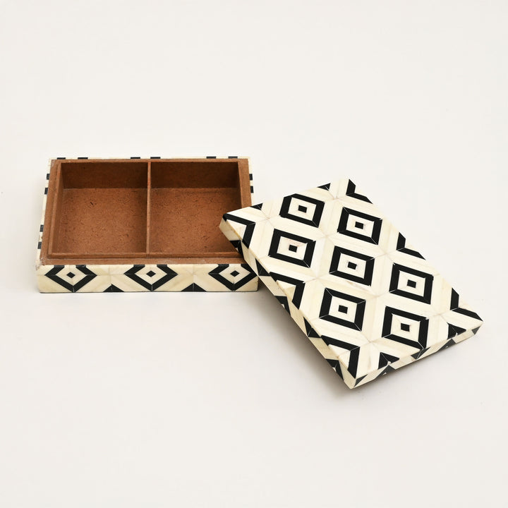 Geometric Bone Inlay Card Box