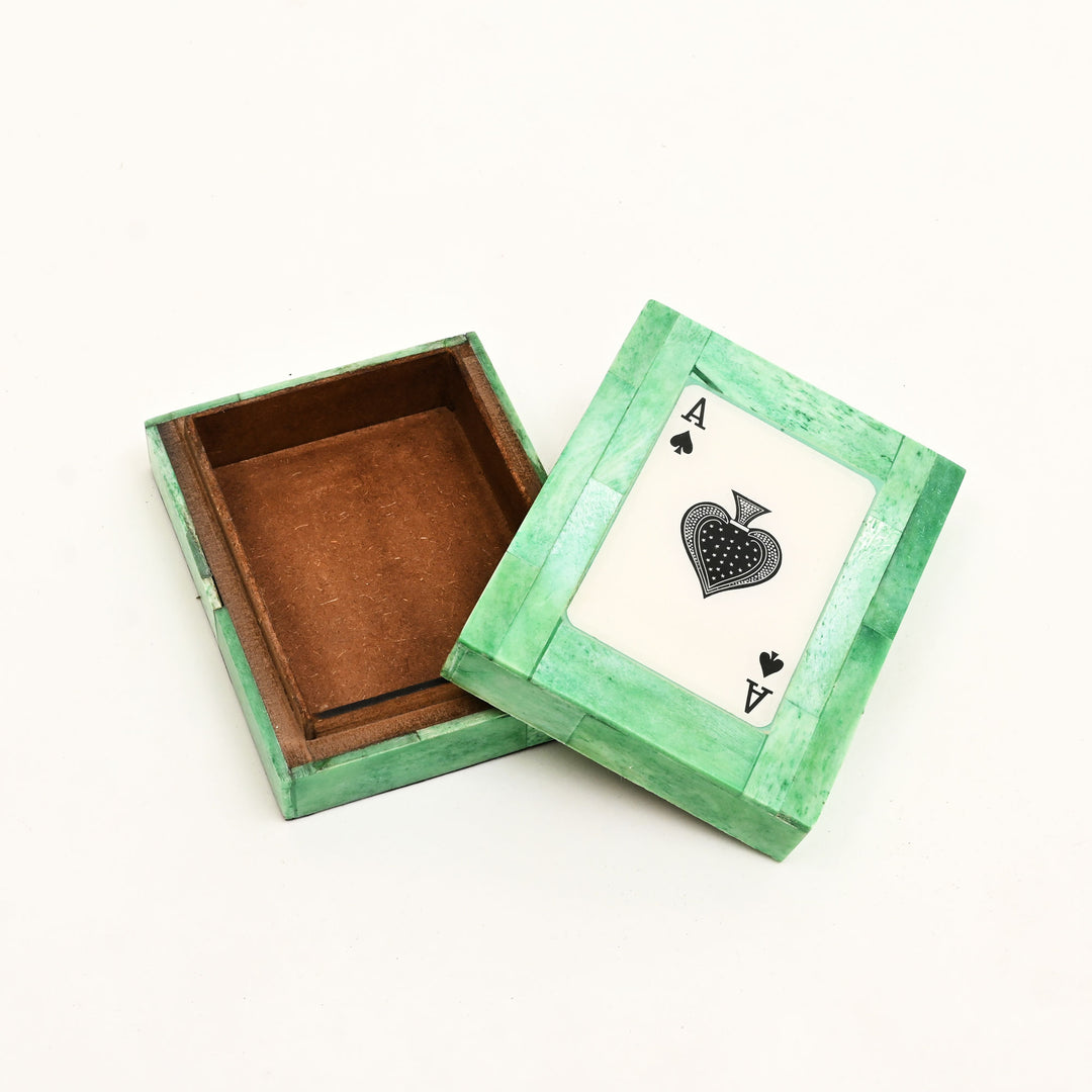 Emarald Ace playing cards box