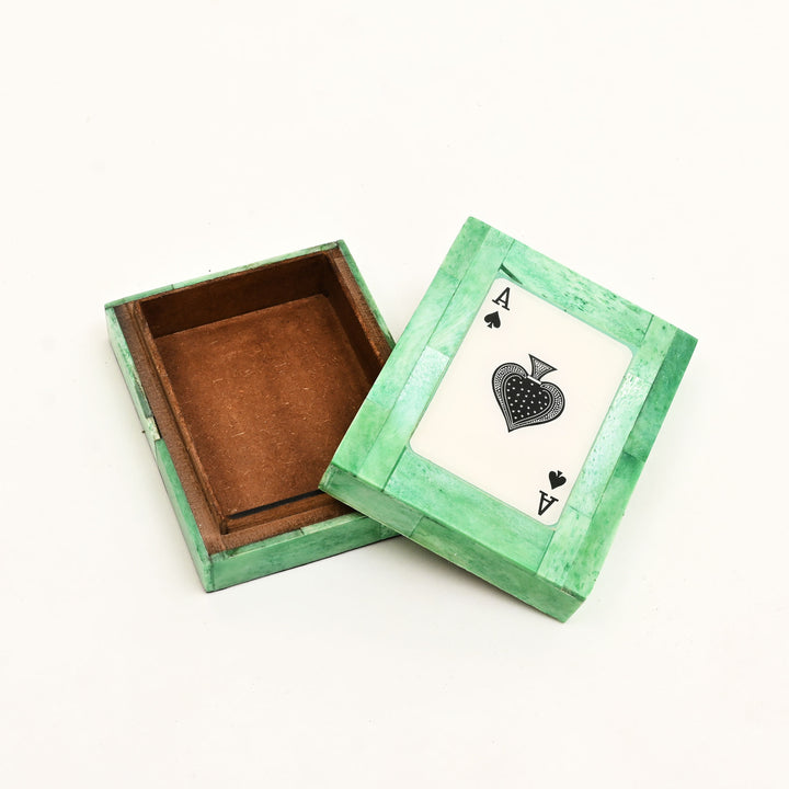 Emarald Ace playing cards box