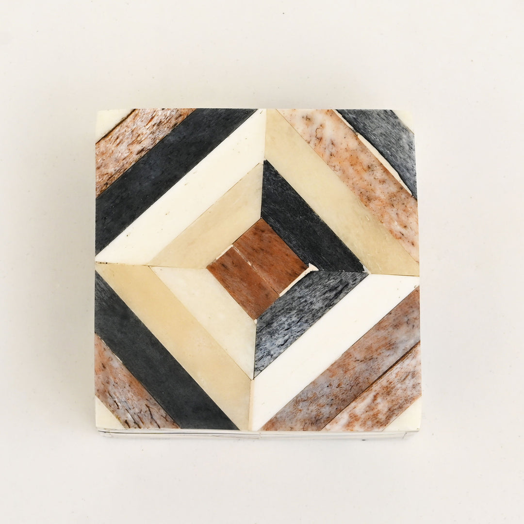 Brick Pattern Inlay Pill Box