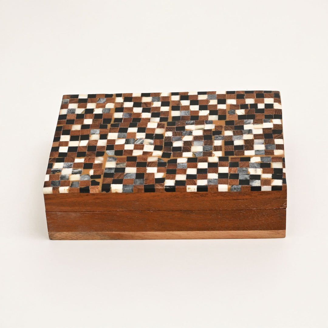 Wooden Mosaic Card Box