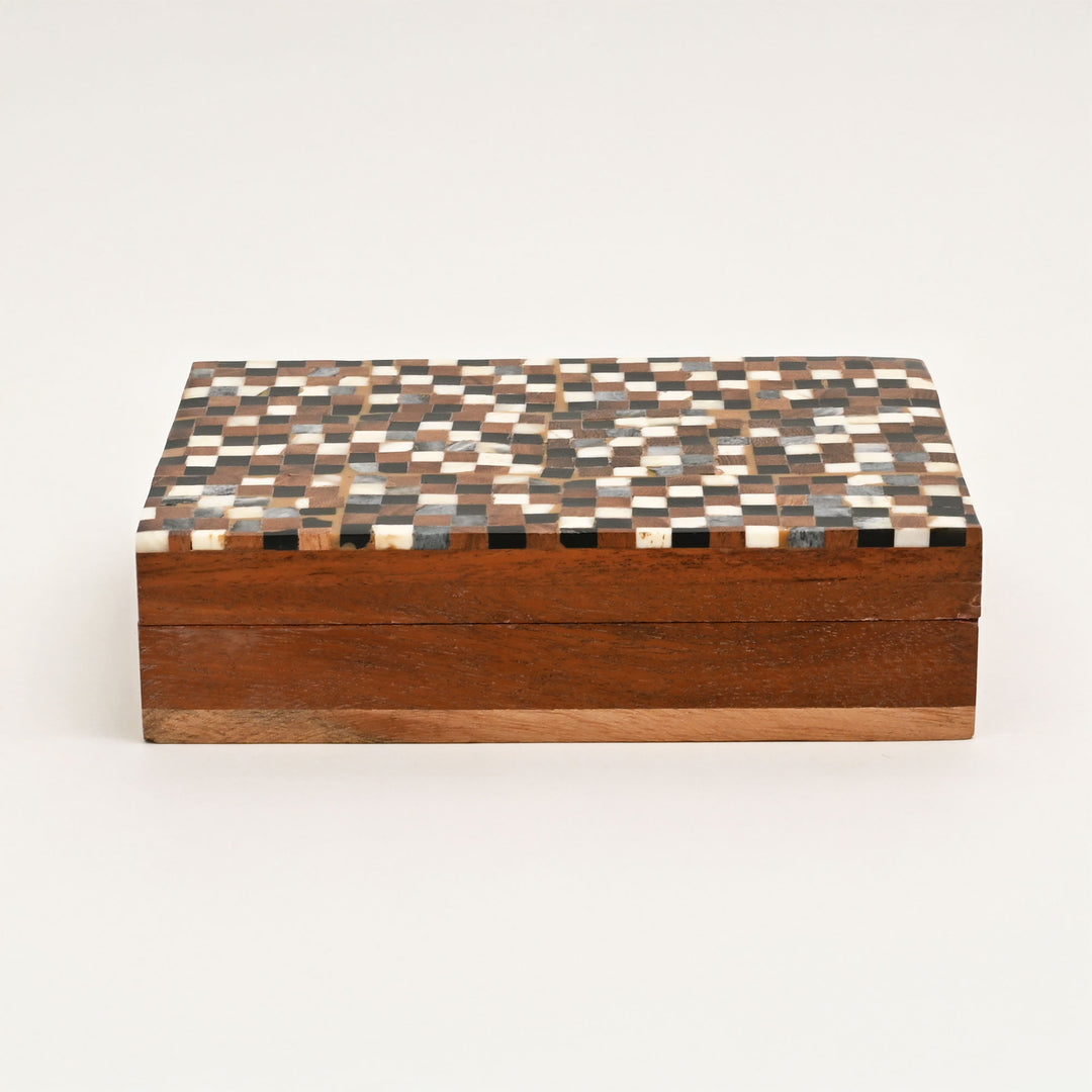 Wooden Mosaic Card Box
