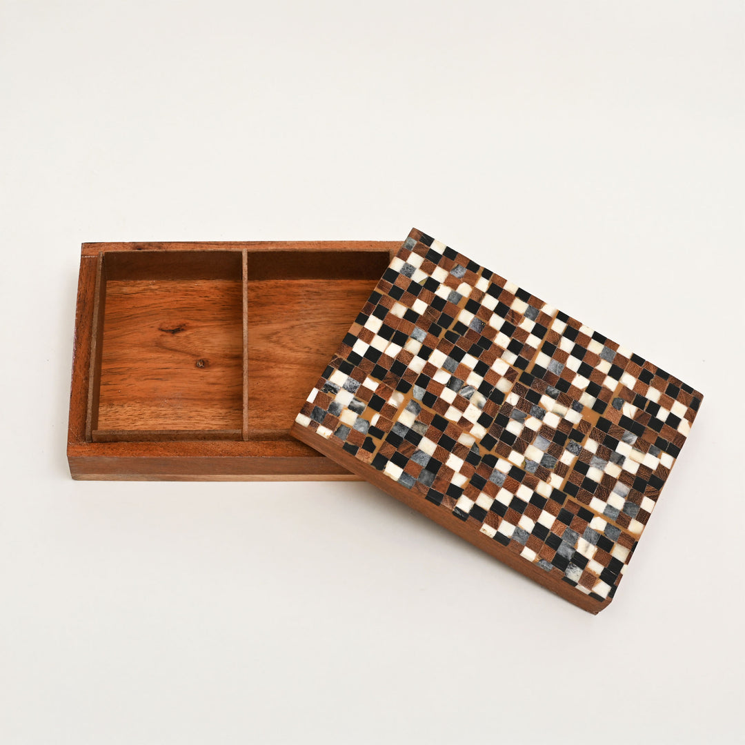 Wooden Mosaic Card Box