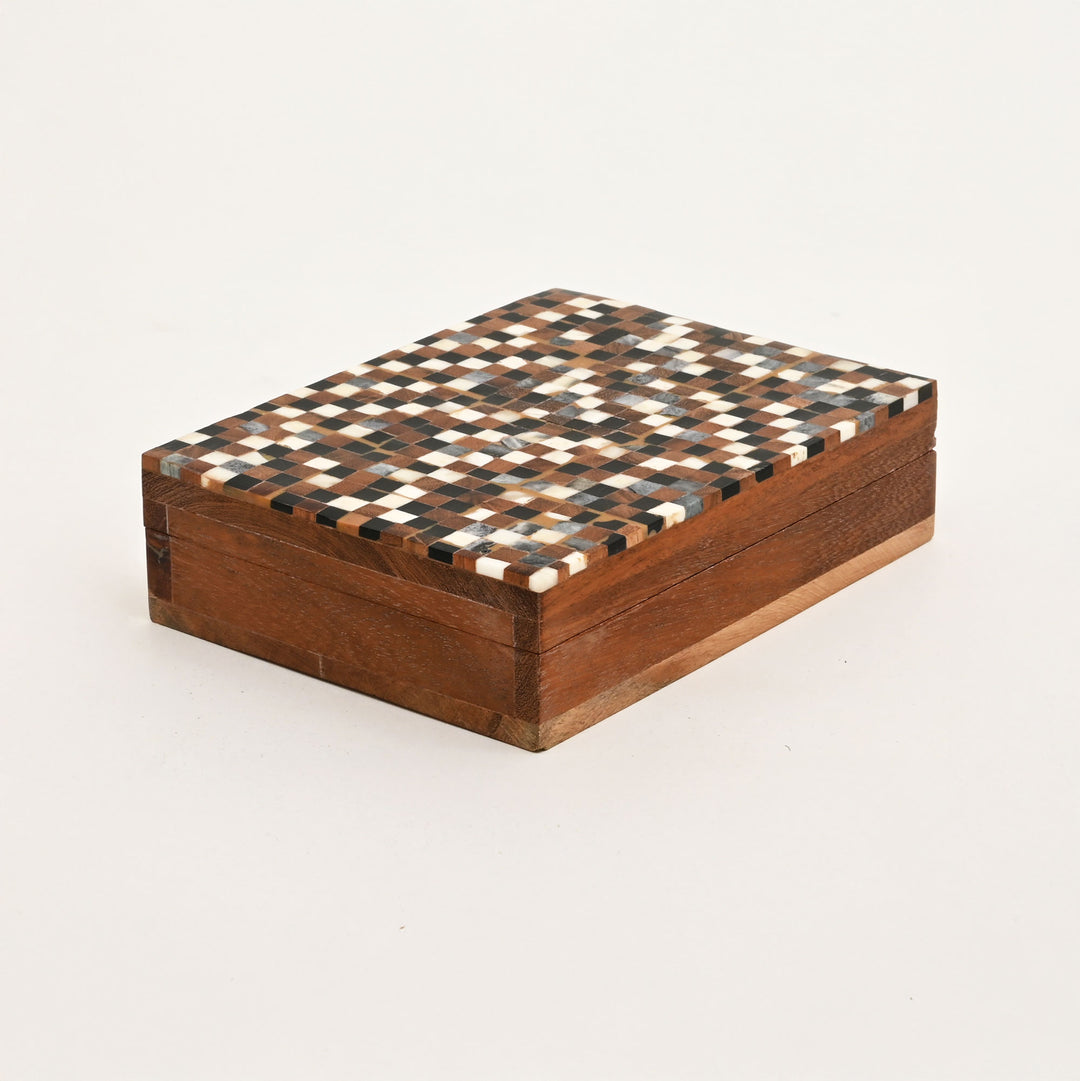 Wooden Mosaic Card Box