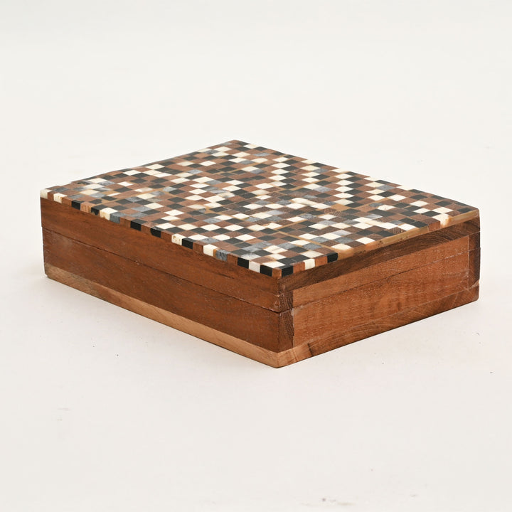Wooden Mosaic Card Box
