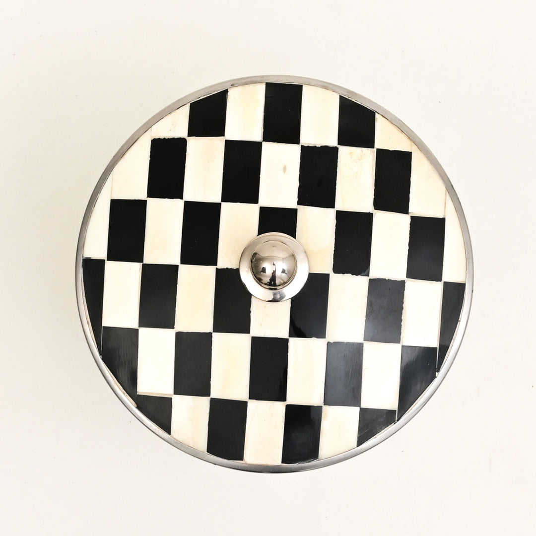 Checkered Inlay Ice Bucket
