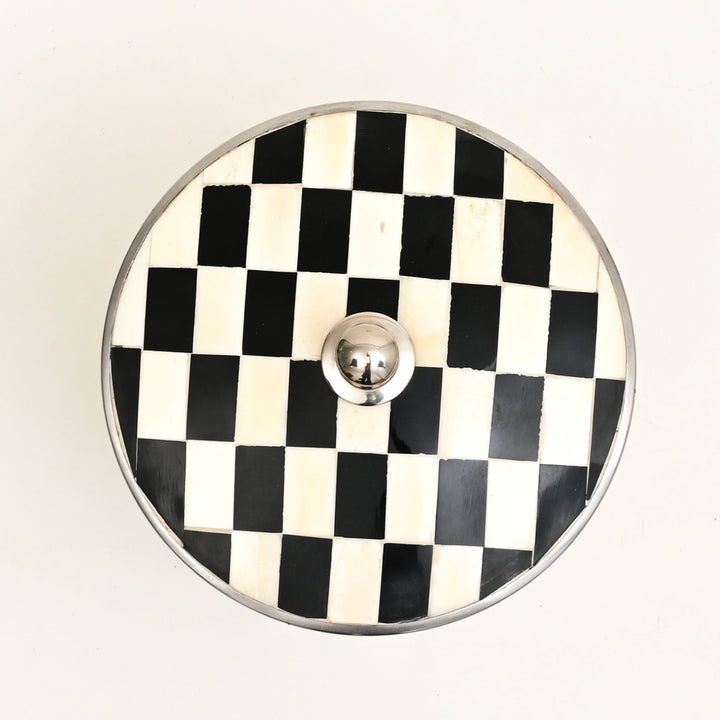 Checkered Inlay Ice Bucket