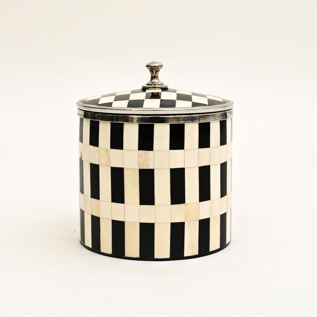 Checkered Inlay Ice Bucket